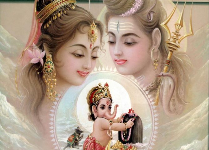 Ganesha is the son of Shiva and Parvati