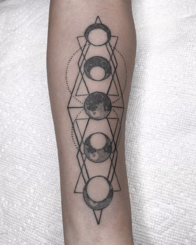 geometrické vzory tetování