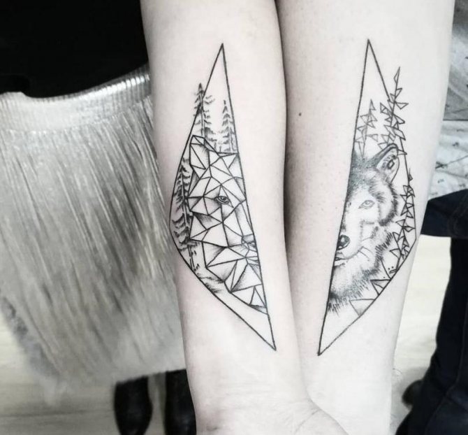 Geometry tattoo looks great on men's hands