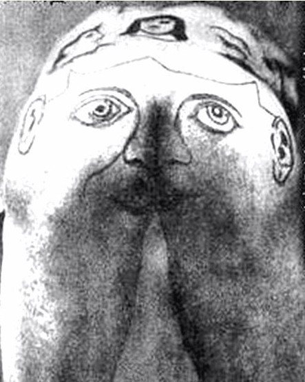 Eyes on the buttocks