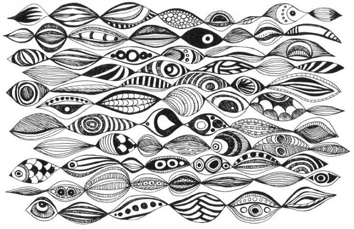 Graphiques au stylo gel noir