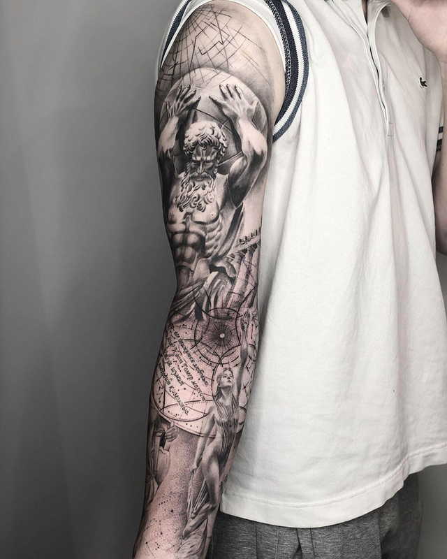 Řecký tetovací rukáv