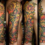 hohloma de brazo completo