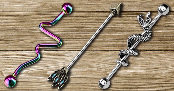 průmyslové piercingové náušnice