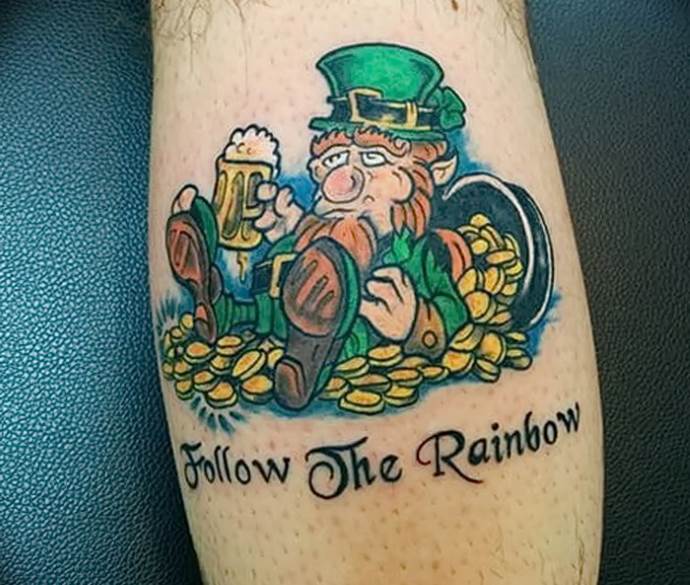 Nain irlandais avec or