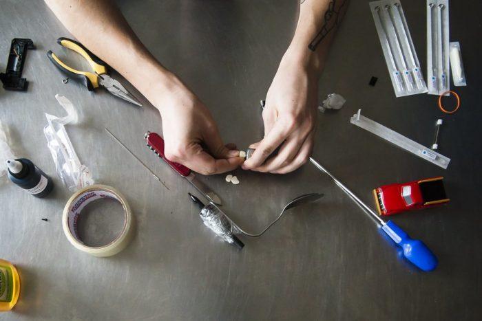 Utilisation d'une gomme