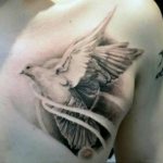 Photo d'une colombe en vol