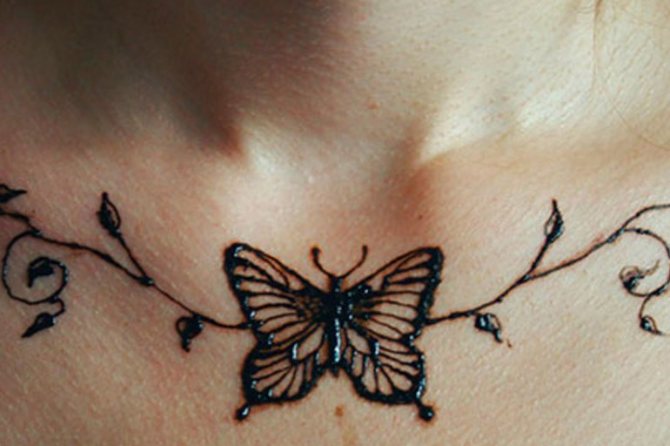 Imágenes de henna de mariposa