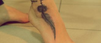 Tatuaje fino en el tobillo