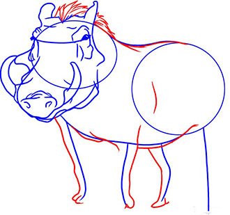 Dessin de sanglier pour enfants au crayon, couleurs