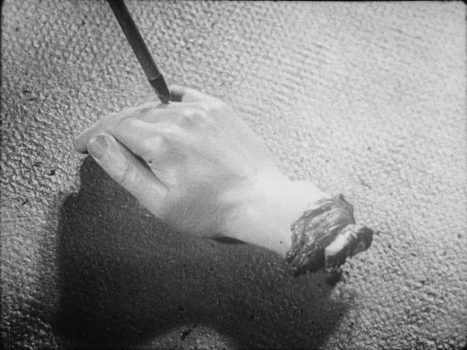 Images du film Chien andalou. Fragment 4