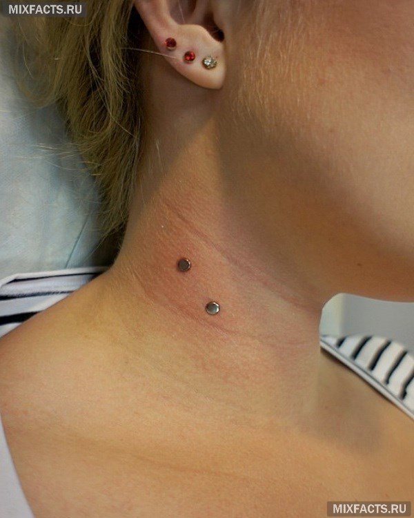 Как да си направим пиърсинг на врата - видове пиърсинг и снимки