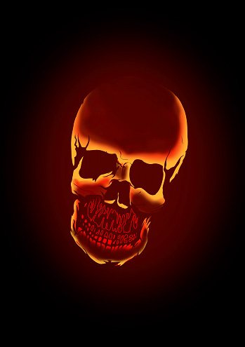 Πώς να σχεδιάσετε ένα ανθρώπινο κρανίο στη φωτιά 7