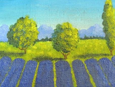 comment dessiner la lavande à la gouache