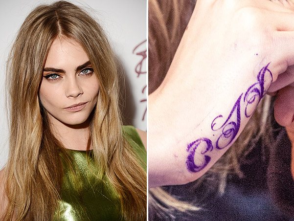 Cara Delvigne et son deuxième tatouage