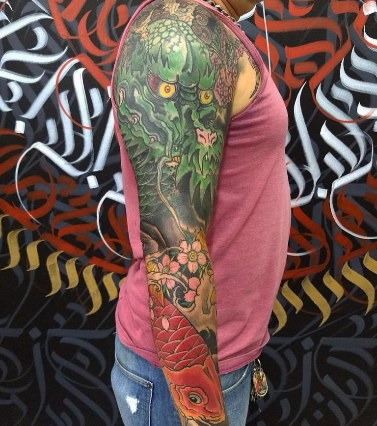 carp and dragon tattoo