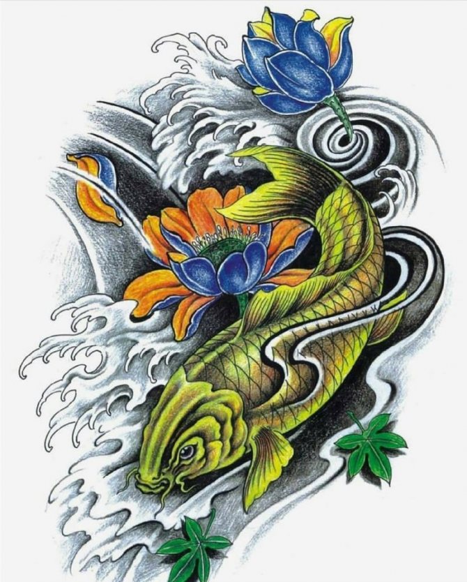 Koi Karpfen Tattoo