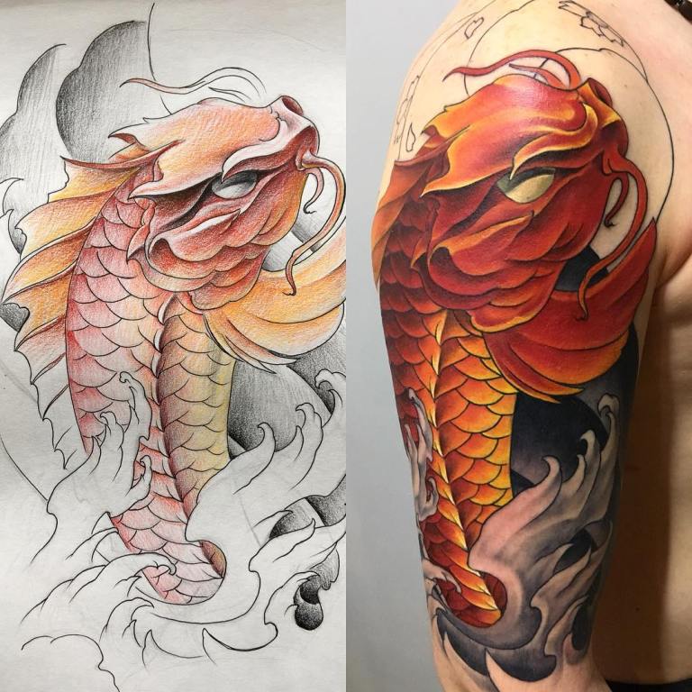 koi carp tattoo