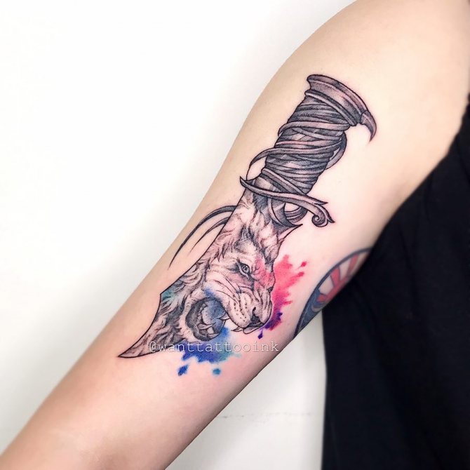 Dagger and Lion Head