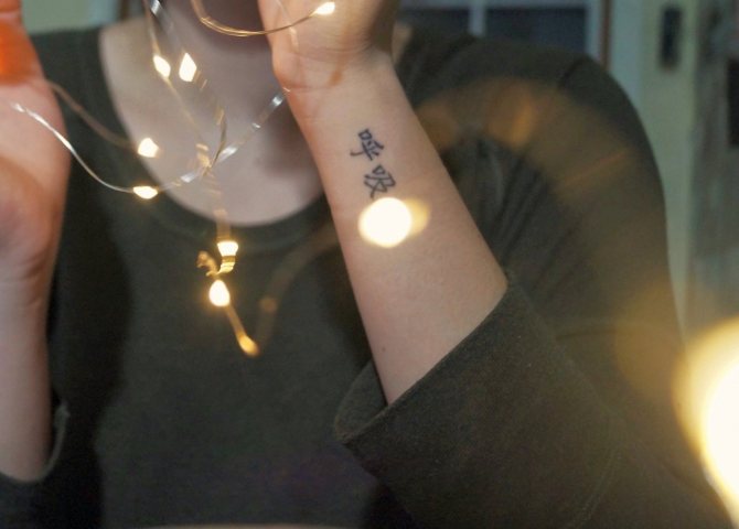 Chinese character for tattoo power
