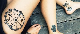 Tatouage de la roue de la fortune. Signification, croquis pour les filles, photos
