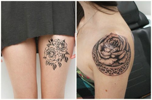 des roses magnifiquement tatouées