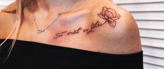 Belles phrases françaises en tatouages pour fille, garçon