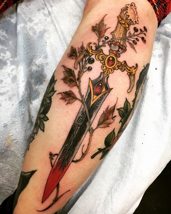 Belle dague avec bijoux