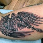 winged knight on the biceps