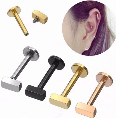 Un labret en la oreja (pendiente, joya de piercing). Qué es, fotos, dónde comprar