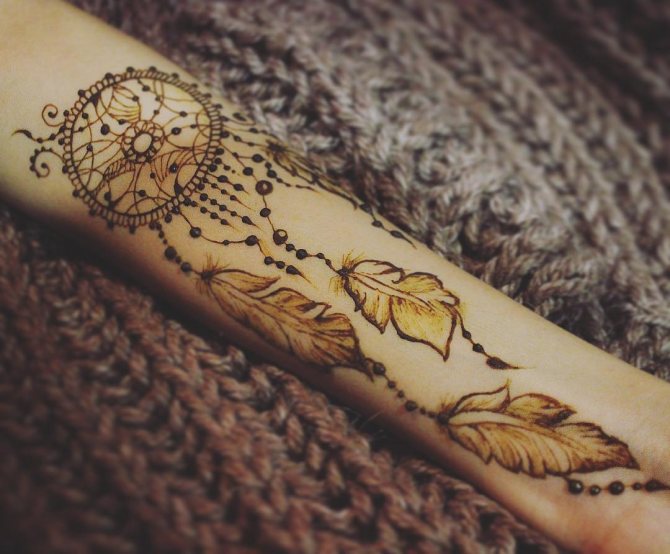 Lapač snů v mehendi