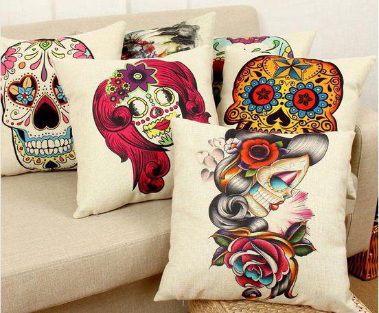 maquillage d'Halloween crâne mexicain