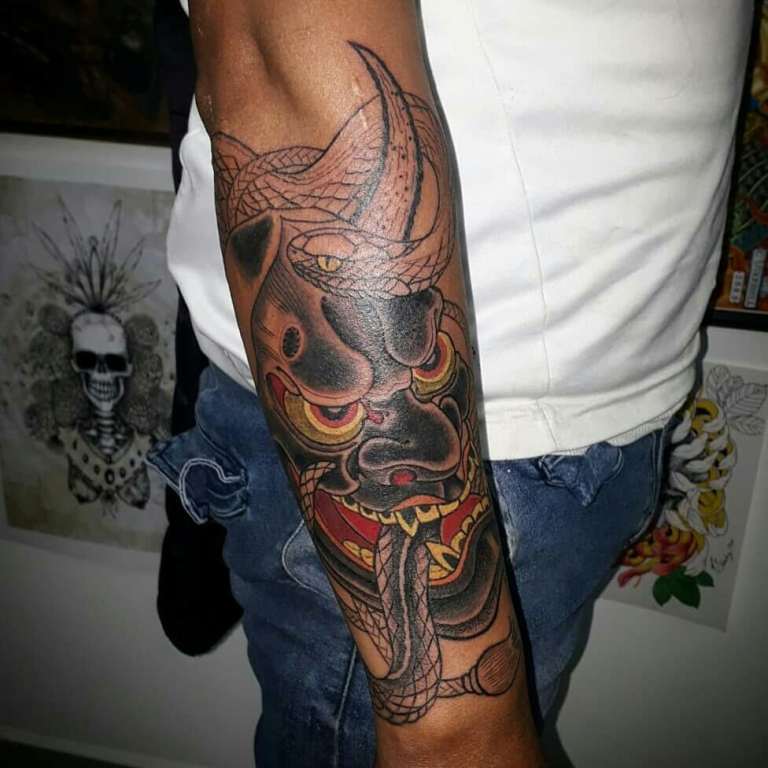 hanya mask tattoo meaning