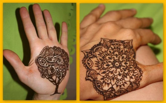 Mehendi para hombres en el brazo