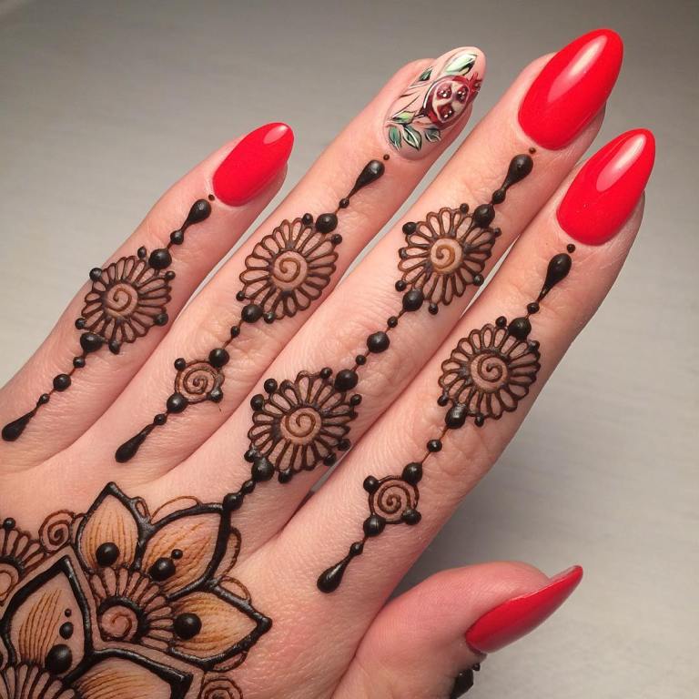 Mehendi henné sur mon bras