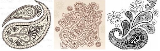 Mehendi sur une jambe. Croquis, dessins pour débutants, photos