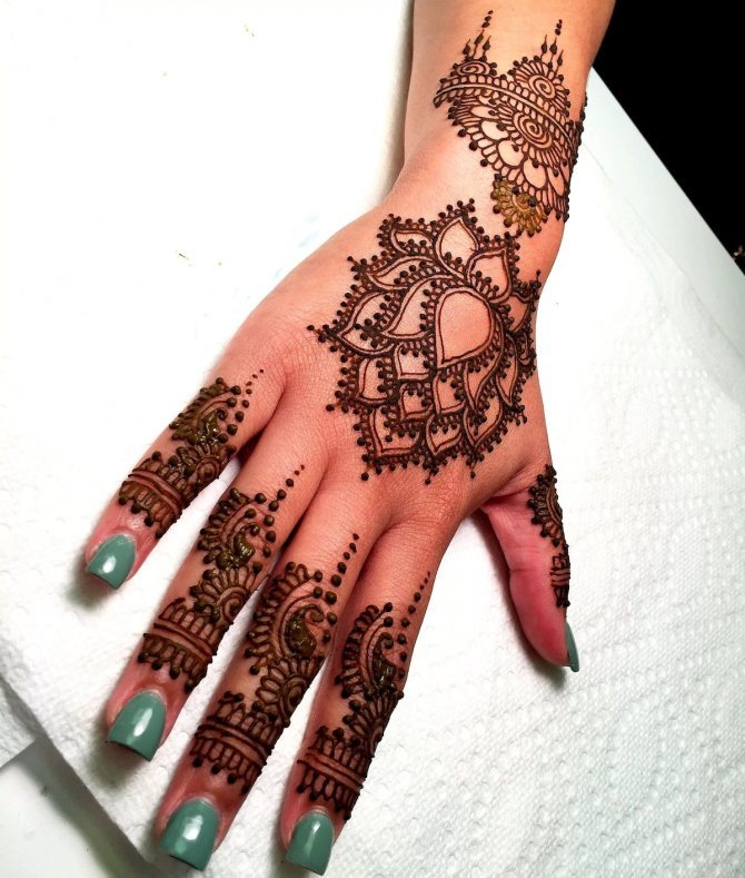 Mehendi sur les mains : Signification