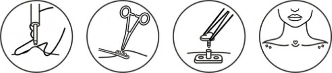 首、顔、腕、胸、鎖骨、腰のマイクロダーマル。なんだろう、フォトピアス。作り方・直し方