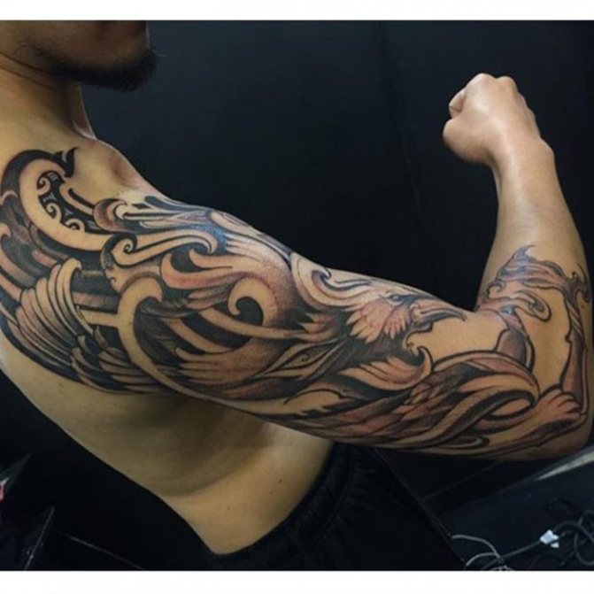tatuaje de pájaro macho