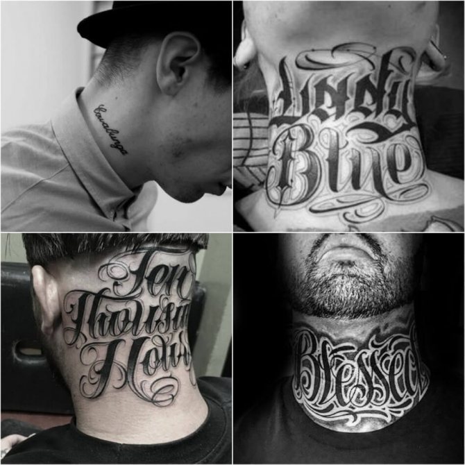 Tatouages pour hommes sur le cou - Tatouage pour hommes sur le cou