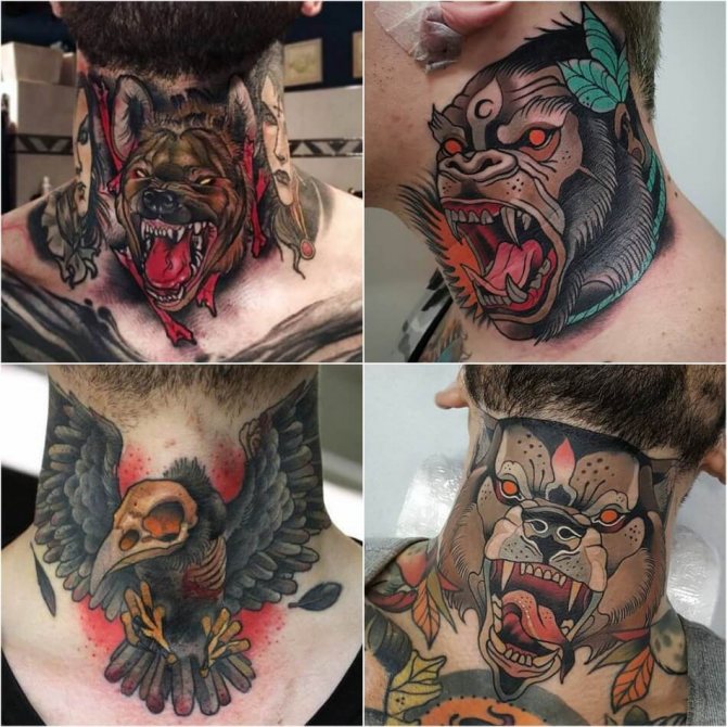 Pánské tetování na krku - Newskool Neck Tattoo pro muže