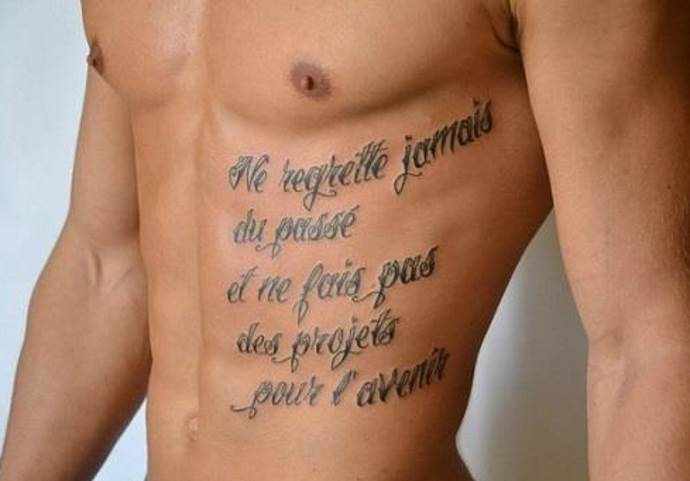 inscription latérale