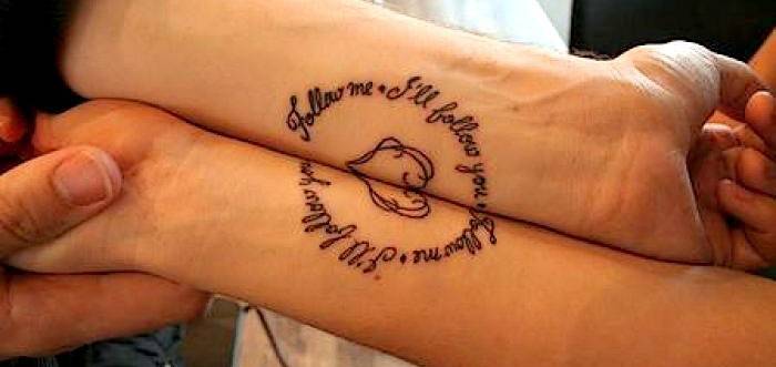 Tattoo inscription about love