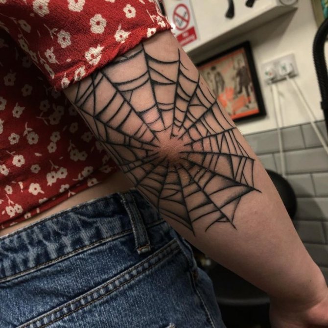 spider web tattoo