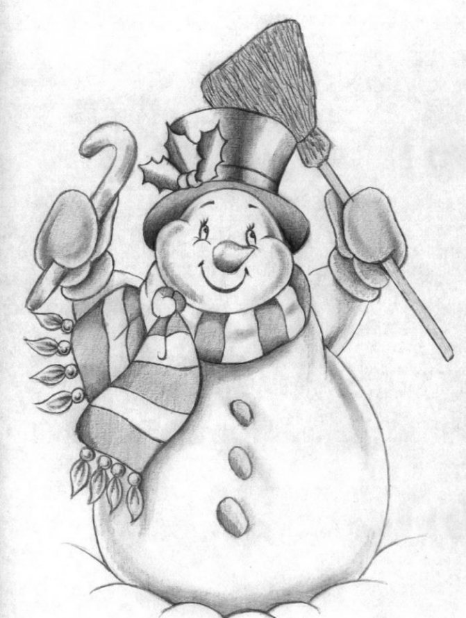 Nytårsaftens tegninger med blyant 2021