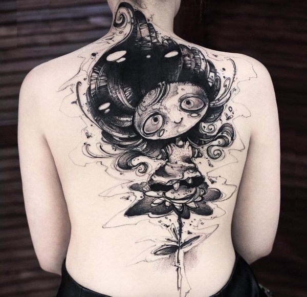 Nouveau tatouage d'école. Sketches masculins, pour filles, photo