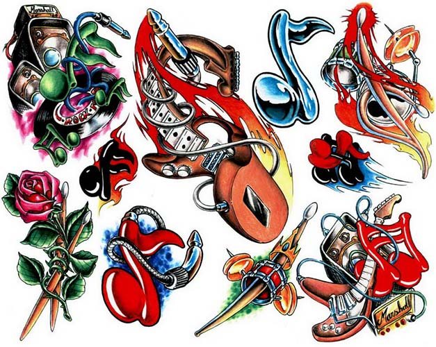 Nouveau tatouage d'école. Sketches masculins, pour filles, photo