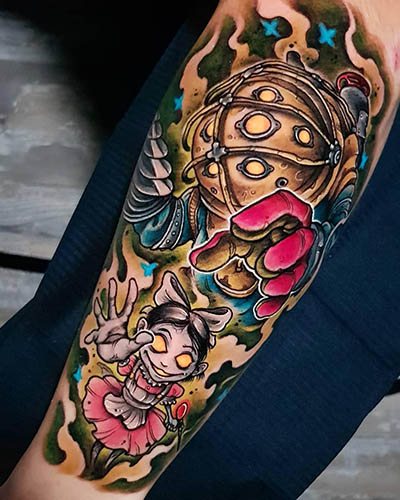 Nouveau tatouage d'école. Sketches masculins, pour filles, photo