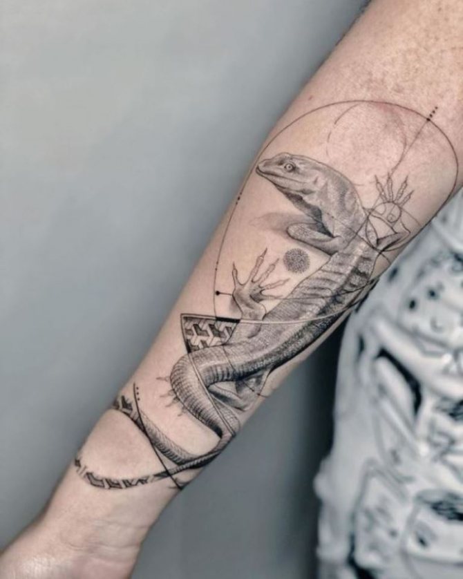 συμβολισμός τατουάζ σαύρα
