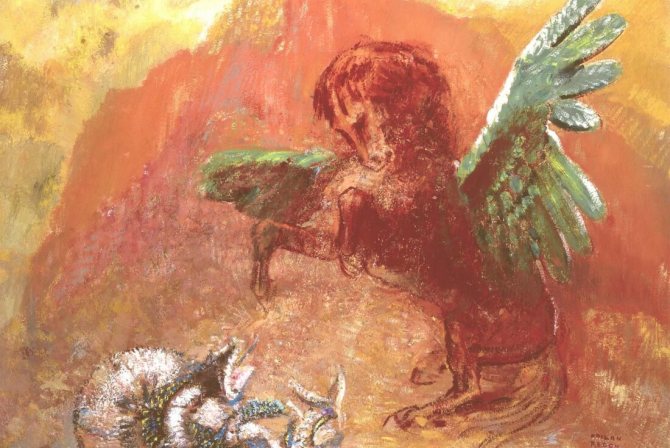 Odilon Redon - Pégase et Hydre